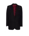 Zadig & Voltaire Crystal Embroidered V-neck Jacket In Black