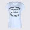Zadig & Voltaire Crew Neck Graphic Print Top In White