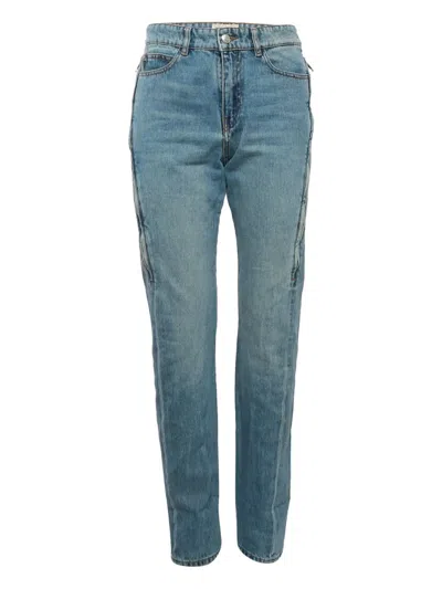 Pre-owned Zadig & Voltaire 2021 Faded-wash Denim Trousers In Blue