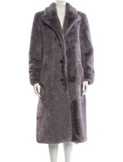 Pre-owned Zadig & Voltaire 2023-2024 Faux Fur Faux Fur Coat In Gray