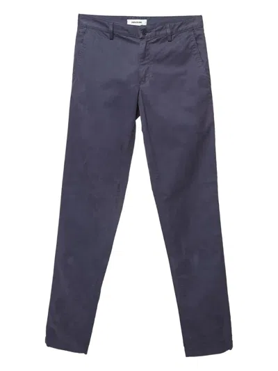 Pre-owned Zadig & Voltaire 2024  Cotton Trousers In Blue