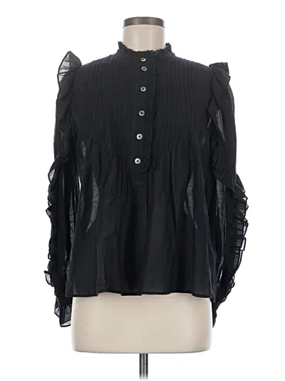 Pre-owned Zadig & Voltaire 3/4 Sleeve Blouse In Black