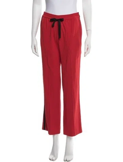 Pre-owned Zadig & Voltaire Acetate Straight Leg Pants In Red