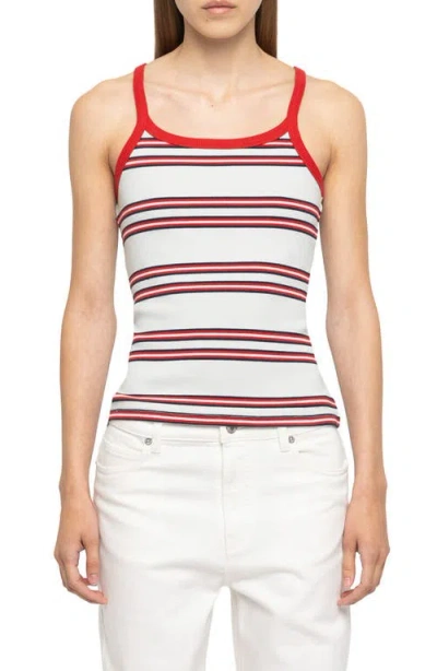 Zadig & Voltaire Albao Stretch Cotton Rib Tank In Multi