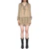 Zadig & Voltaire Alice Paisley Print Long Sleeve Minidress In Green