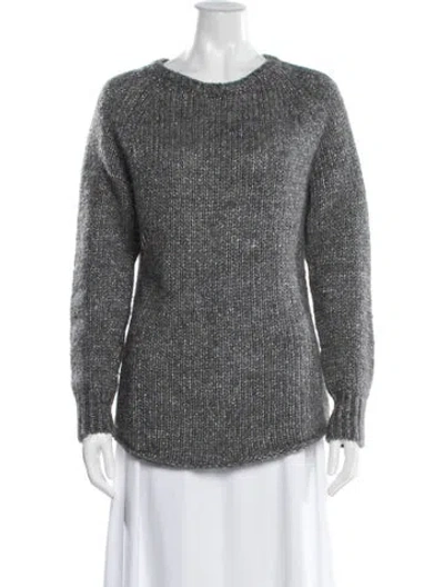 Pre-owned Zadig & Voltaire Alpaca Crew Neck Sweater In Gray