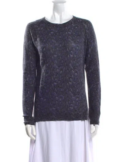 Pre-owned Zadig & Voltaire Alpaca Crew Neck Sweater In Purple