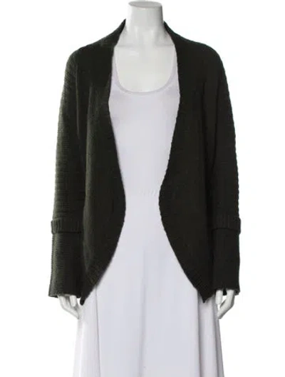 Pre-owned Zadig & Voltaire Alpaca Open Front Sweater In Green
