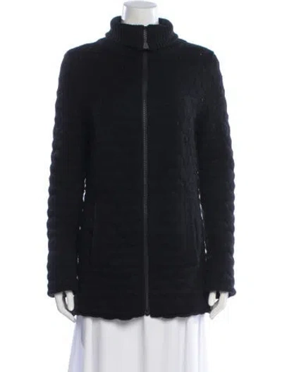Pre-owned Zadig & Voltaire Alpaca Patterned Jacket In Black