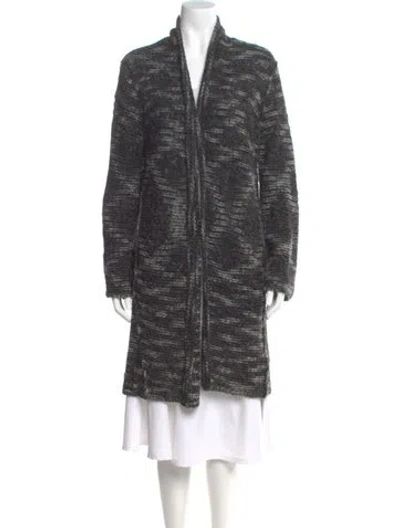 Pre-owned Zadig & Voltaire Alpaca Striped Sweater In Black