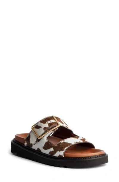 Zadig & Voltaire Cecilia Alpha Animal-print Leather Sliders In Flash