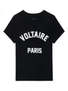 Zadig & Voltaire Alys Voltaire Paris Cotton Graphic T-shirt In Black