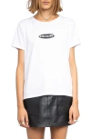 Zadig & Voltaire Alys Crystal Logo T-shirt In White