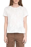 Zadig & Voltaire Alys Mixed Print Devoré Top In White
