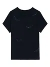 Zadig & Voltaire Beaded Wings Cotton T-shirt In Blue