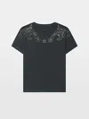 Zadig & Voltaire Strass-embellished Alys T-shirt In Black