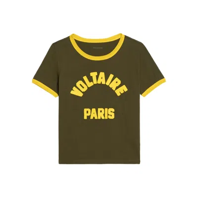 Zadig & Voltaire Womens Tilleul Alys Text-print Cotton T-shirt In Black