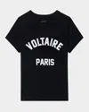 Zadig & Voltaire Alys Voltaire Paris Cotton Graphic T-shirt In Black