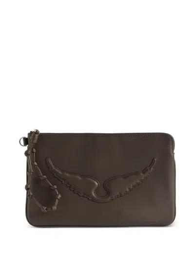 Zadig & Voltaire Angel Clutch Bag In Orange