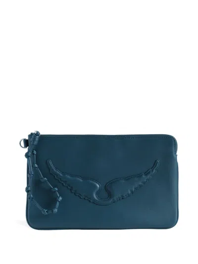 Zadig & Voltaire Angel Clutch Bag In White
