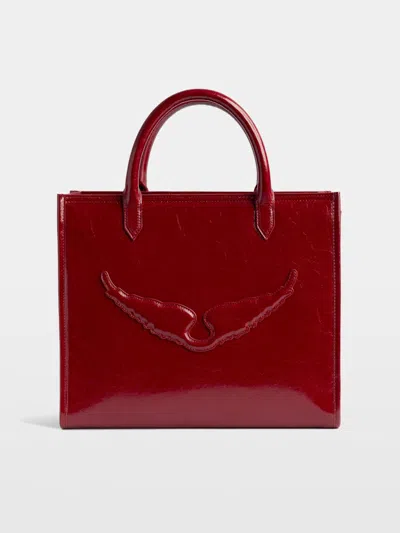Zadig & Voltaire Angel Tote Wrinkled Patent Bag