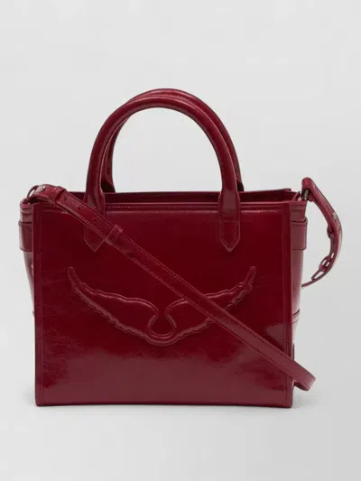 Zadig & Voltaire Angel Xs Shopper Bag Leather Shoulder In Red