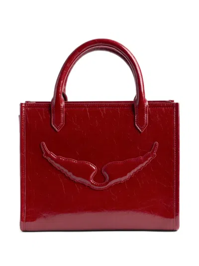 Zadig & Voltaire Angel Xs Top Handle Cross Body Bag In Red