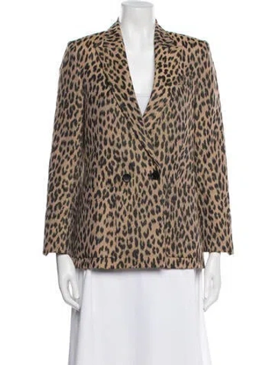 Pre-owned Zadig & Voltaire Animal Print Blazer In Black