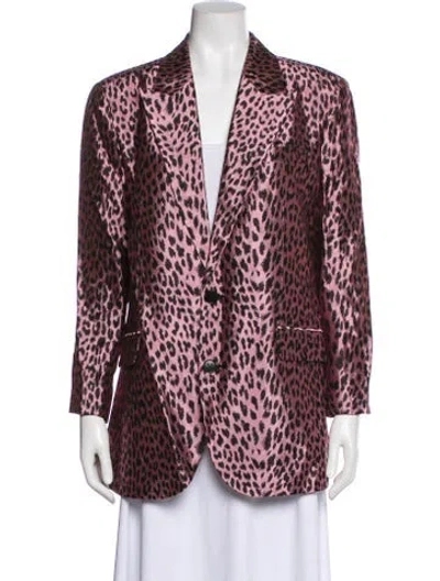 Pre-owned Zadig & Voltaire Animal Print Blazer In Multi