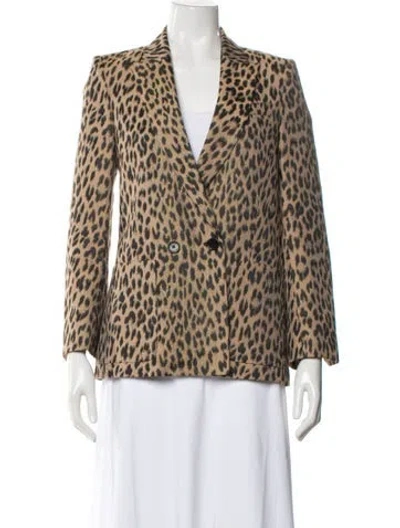 Pre-owned Zadig & Voltaire Animal Print Blazer In Neutral