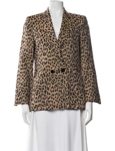 Pre-owned Zadig & Voltaire Animal Print Blazer In Neutral