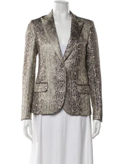 Pre-owned Zadig & Voltaire Animal Print Blazer In Neutral