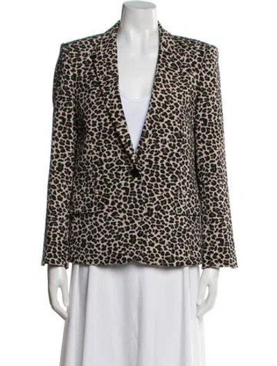 Pre-owned Zadig & Voltaire Animal Print Blazer In Neutral