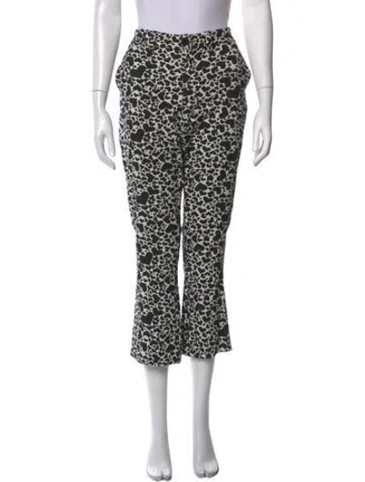 Pre-owned Zadig & Voltaire Animal Print Flared Pants In Black