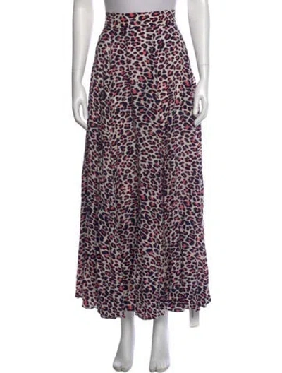 Pre-owned Zadig & Voltaire Animal Print Long Skirt In Neutral