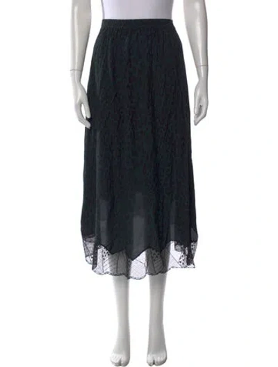 Pre-owned Zadig & Voltaire Animal Print Midi Length Skirt In Black