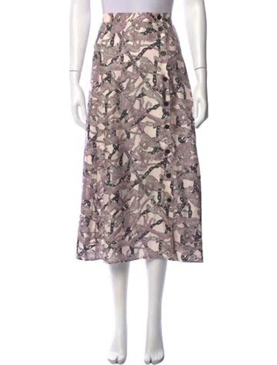 Pre-owned Zadig & Voltaire Animal Print Midi Length Skirt In Multi