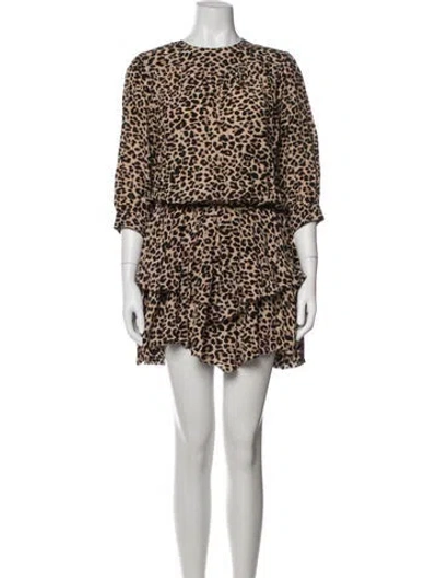Pre-owned Zadig & Voltaire Animal Print Mini Dress In Multicolor