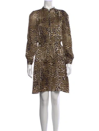 Pre-owned Zadig & Voltaire Animal Print Mini Dress In Neutral