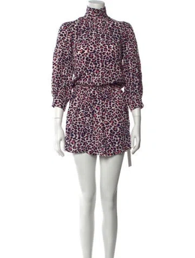 Pre-owned Zadig & Voltaire Animal Print Mini Dress In Pink