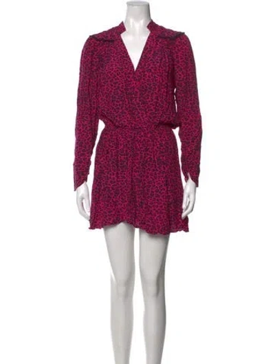 Pre-owned Zadig & Voltaire Animal Print Mini Dress In Pink