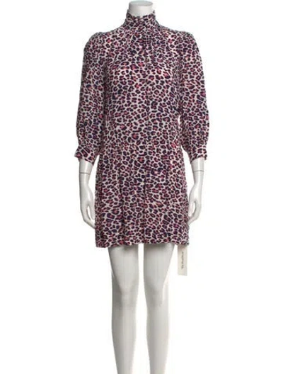 Pre-owned Zadig & Voltaire Animal Print Mini Dress In Pink