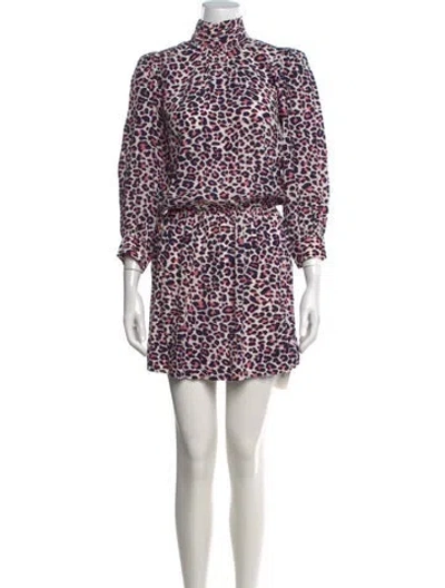 Pre-owned Zadig & Voltaire Animal Print Mini Dress In Pink