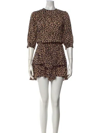 Pre-owned Zadig & Voltaire Animal Print Mini Dress W/ Tags