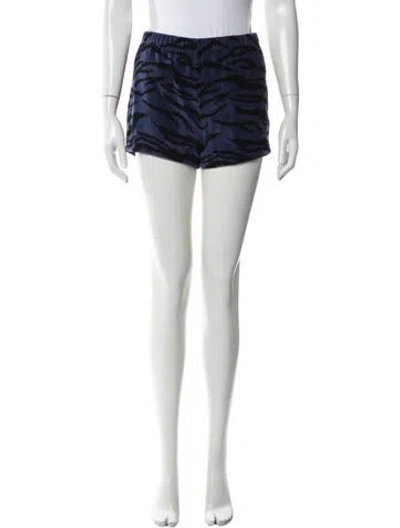 Pre-owned Zadig & Voltaire Animal Print Mini Shorts In Green