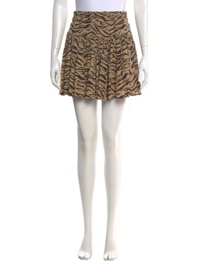 Pre-owned Zadig & Voltaire Animal Print Mini Skirt In Neutral