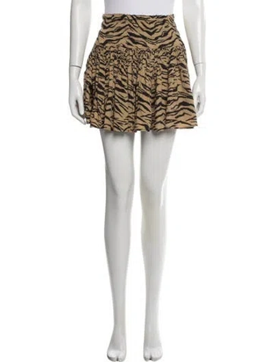 Pre-owned Zadig & Voltaire Animal Print Mini Skirt In Neutral