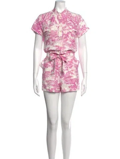 Pre-owned Zadig & Voltaire Animal Print Romper In White