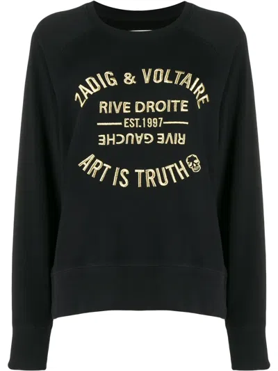 ZADIG & VOLTAIRE ART IS TRUTH EMBROIDERED SWEATSHIRT