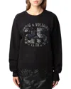 Zadig & Voltaire Arvene Mo Bicolor Sweatshirt In Black